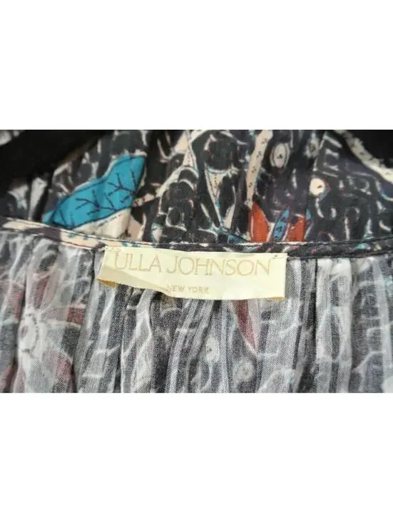 NEW, Ulla Johnson Thelma Printed Cotton-Blend Voile Midi Dress Sz 8 #MD1570 - Picture 7 of 9